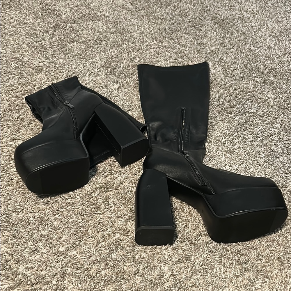 Black Platform Ankle Boots